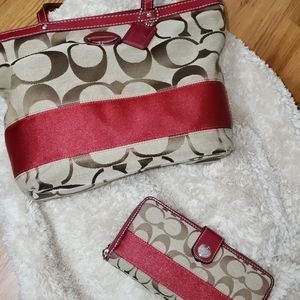 Coach purse with matching wallet